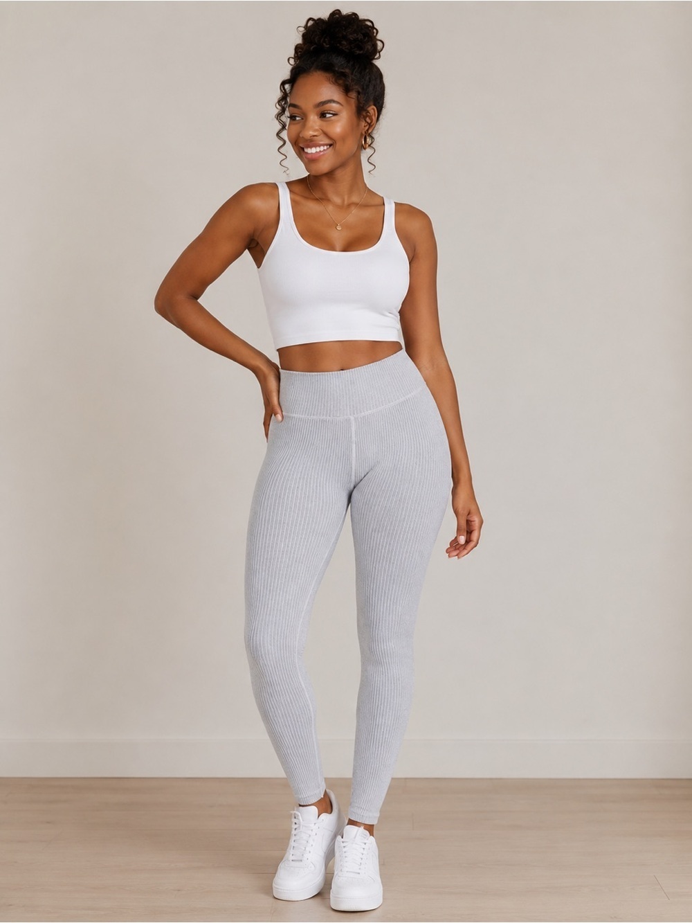 NWT Good American Seamless Core Power Leggings Color White Size Large/X-Large